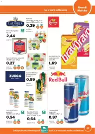 Volantino GrosMarket Pagina 27: Succhi di frutta Bravo €1,69, Red Bull Energy drink €0,87
