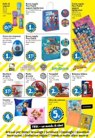 Volantino Tedi Pagina 6: Bolle di sapone €0,35, Borsa regalo Spiderman €1,00