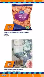 Action folder week 37 Pagina 14: Snacks of the World Chilli Crackers €1,39, Fantastik vinyl tafelkleed €4,99