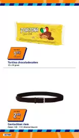 Action folder week 37 Pagina 17: Tortina chocoladecakes €1,95, Gevlochten riem €2,49