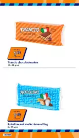 Action folder week 37 Pagina 18: Rotolino met melkcrèmenvulling €1,49, Trancio chocoladecakes €1,59