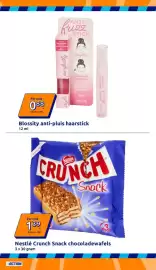Action folder week 37 Pagina 27: Nestlé Crunch Snack chocoladewafels €1,39, Blossity anti-pluis haarstick €0,88