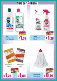 Volantino Euroshop Pagina 3: Cif Gel Bagno €1,39, Panno Micro Evolution €1,40