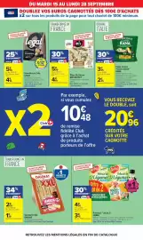 Catalogue Carrefour page 10: Liebig Pursoup' Velouté de 12 Légumes €3,15, DAUNAT Sandwich XXL €1,38