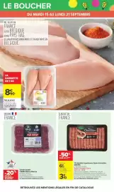 Catalogue Carrefour page 29: Socopa Chipolatas supérieures €3,10, CARREFOUR Le Marché Viande hachée Pur Boeuf €0,50