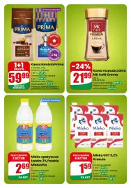 Dino gazetka tydzień 37 Strona 3: Mleko spożywcze świeże 2% Polskie Mlekovita €2,69, Kawa rozpuszczalna MK Café Crema €21,99