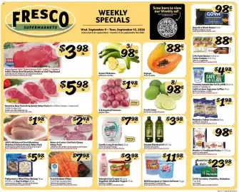 Fresco y Más weekly ad week 37 Page 1: Guamá Blended Oil €3,98, Valentini Ice Cream or Yoghurico Drinkable Yogurt €3,98