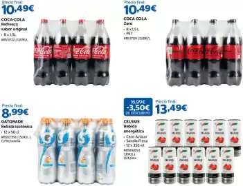 Catálogo Costco semana 37 Página 8: Coca Cola Zero €10,49, Gatorade bebida isotónica €8,99