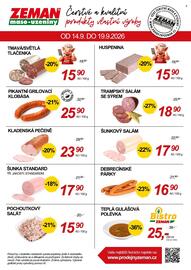 ZEMAN leták týden 38 Strana 2: Huspenina €15,90, Šunka standard €17,90