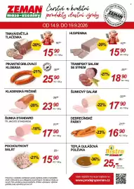 ZEMAN leták týden 38 Strana 2: Huspenina €15,90, Šunka standard €17,90