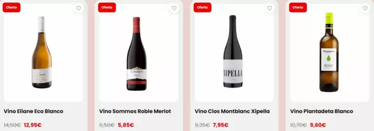 Catálogo Vinalium Página 1: Blanco - vino plantadeta €9,60, Montblanc - vino clos xipella €7,95