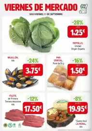 Folleto Masymas semana 37 Página 12: Origen - repollo €1,25, Cristal - pan €1,50