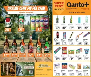 Qanto leták Strana 1: Coca cola, Fanta, Sprite €29,52, Bernard světlý ležák €19,00