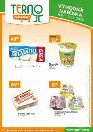 TEMPO leták | Supermarket Strana 9: Kunin Termix maxi Kakao, Pistácie, Vanilka €10,99, Želetava Smetanito Giga €49,99