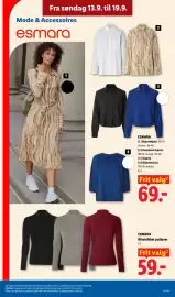 Lidl tilbudsavis uge 38 Side 19: ESMARA Skjortekjole €69,00, ESMARA Ribstrikket pullover €59,00