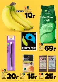 Netto tilbudsavis uge 37 Side 15: ØGO økologiske bananer €10,00, Peter Larsen Kaffe økologiske helbønner €69,00