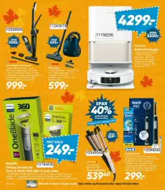Bilka tilbudsavis uge 37 Side 20: Oral-B Eltandbørste €299,00, Philips Oneblade Face & Body 360 eller 3-pak skær €249,00