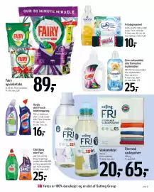 Føtex tilbudsavis uge 37 Side 55: Cillit Bang eller Fairy €25,00, Vaskemiddel €20,00