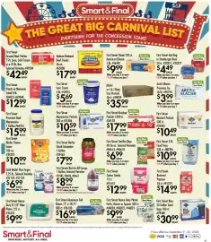 Smart & Final weekly ad Page 1: First Street Sliced American Cheese €9,99, First Street Tomato Ketchup €17,99