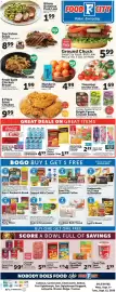 Food City weekly ad week 37 Page 1: Craw'n Flavor Potato Chips €1,99, Sanderson Farms Fresh Split Chicken Breast €1,99