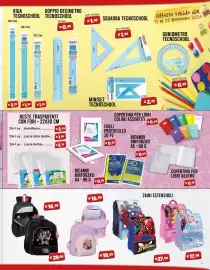 Volantino Angel Mercatone Pagina 9: Buste trasparenti con fori Favorit €1,99, Zaino HUNTRIX €16,99