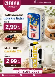 EMMA market gazetka | Market Strona 2: Mleko UHT Łaciate 2% €2,99, Płatki owsiane górskie Extra Młyny Stoisław €2,99