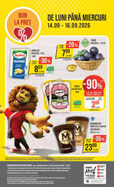 Catalog Mega Image săptămâna 37 Pagină 24: Grădina Mega Prune €7,99, Napolact cașcaval, felii €8,59