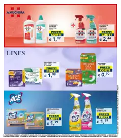 Volantino Esselunga Pagina 21: Lines Idea €0,90, Ace sgrassatore €1,99
