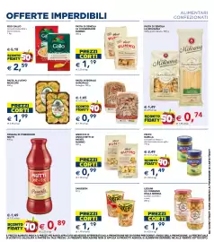 Volantino Esselunga Pagina 6: Pasta di semola La Molisana €0,74, Pasta integrale Garofalo €0,99