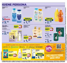 Volantino Esselunga | Cura e Bellezza Pagina 14: Spuma di Sciampagna €1,75, Bagnodoccia Intra €2,99