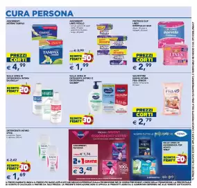 Volantino Esselunga | Cura e Bellezza Pagina 17: Detergente intimo Sauber, Salviettine igiene intima Fria Senior €2,79