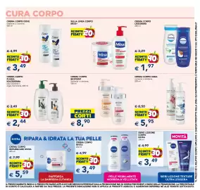 Volantino Esselunga | Cura e Bellezza Pagina 5: Crema corpo Omia €5,95, Crema corpo Leocrema €1,97