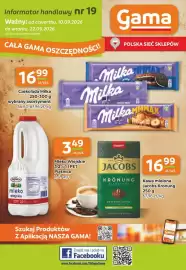 Gama gazetka Strona 1: Kawa mielona Jacobs Kronung €16,99, Czekolada Milka €16,99