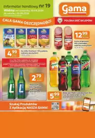 Gama gazetka Strona 12: Napój gaz. Pepsi Cola, Mountain Dew, 7Up, Mirinda orange €5,99, Piwo Lech €2,79
