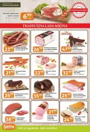 Gama gazetka Strona 2: Kielbasa Zosi krucha BALCERZAK €35,99, Golonko w galarecie mini MADEJ WRÓBEL €26,99