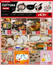 Volantino Orizzonte Pagina 8: Servizio 18 piatti bianco opale Luminarc €16,90, Tegame 22 cm €7,90