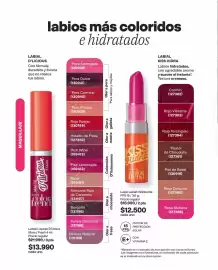 Catálogo Avon Página 13: Colori - lápiz labial hidratante fps 16 €12.500,00, Avon - labial líquido d'licious €13.990,00