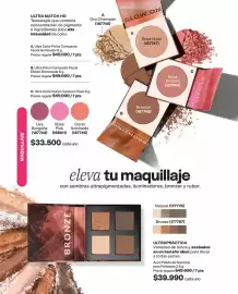 Catálogo Avon Página 25: Natura - ultra match hd €33.500,00, Avon - paleta de sombras €39.990,00