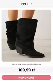 Renee magazyn tydzień 37 Strona 12: Czarne botki Slouchy z imitacji zamszu Renee €169,99