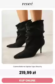 Renee magazyn tydzień 37 Strona 6: Czarne botki na szpilce typu slouchy Renee €219,99