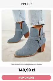 Renee magazyn tydzień 37 Strona 8: Niebieskie botki kowbojki Vices na słupku €149,99