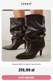Renee magazyn tydzień 37 Strona 9: Brązowe botki na szpilce typu slouchy Reneé €219,99