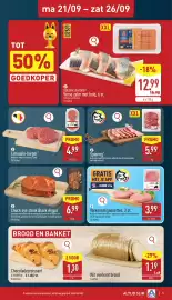 ALDI folder week 39 Pagina 5: Varkensmignonettes €3,99, Wit Vierkant Brood €1,19
