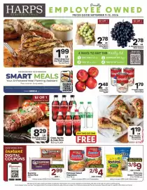 Harp's Market weekly ad week 37 Page 1: Large Sweet Cosmic Crisp Apples €2,48, Coke, Sprite & Coke Zero