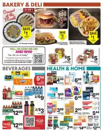 Harp's Market weekly ad week 37 Page 3: Gold Peak Tea €12,99, Powerade Power Water €4,50