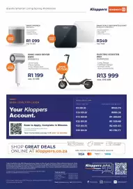 Kloppers catalogue Page 2: Electric Scooter Pro €13.999,00, IONIC HAIR DRYER H500 €1.199,00