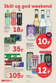 SPAR tilbudsavis uge 37 Side 19: Pepsi eller Faxe Kondi €18,00, Royal eller Heineken €35,00