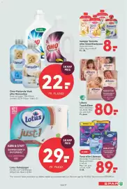 SPAR tilbudsavis uge 37 Side 28: Libero Touch Bleer €80,00, Omo Flydende Vask eller Bamseline €22,00