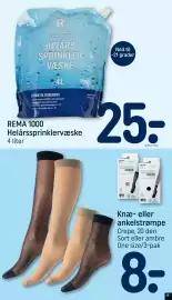 REMA 1000 tilbudsavis uge 38 Side 19: REMA 1000 Helårssprinklervæske €25,00, Knæ- eller ankelstrømpe €8,00