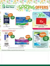 Pharmacy Best Buys catalogue Page 1: Flo Sinus Care Starter Kit €9,99, Claratyne Hayfever & Allergy Relief 30 Tablets €22,99